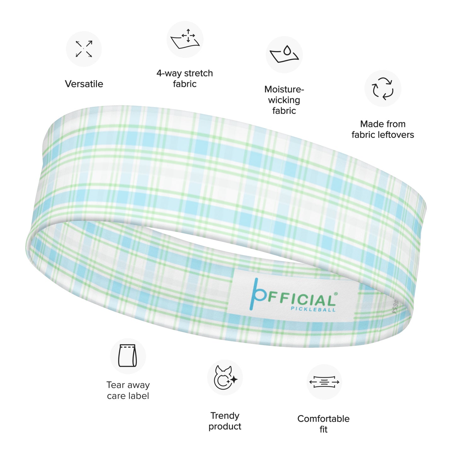 OFFICIAL Pickleball Headband - Plaid