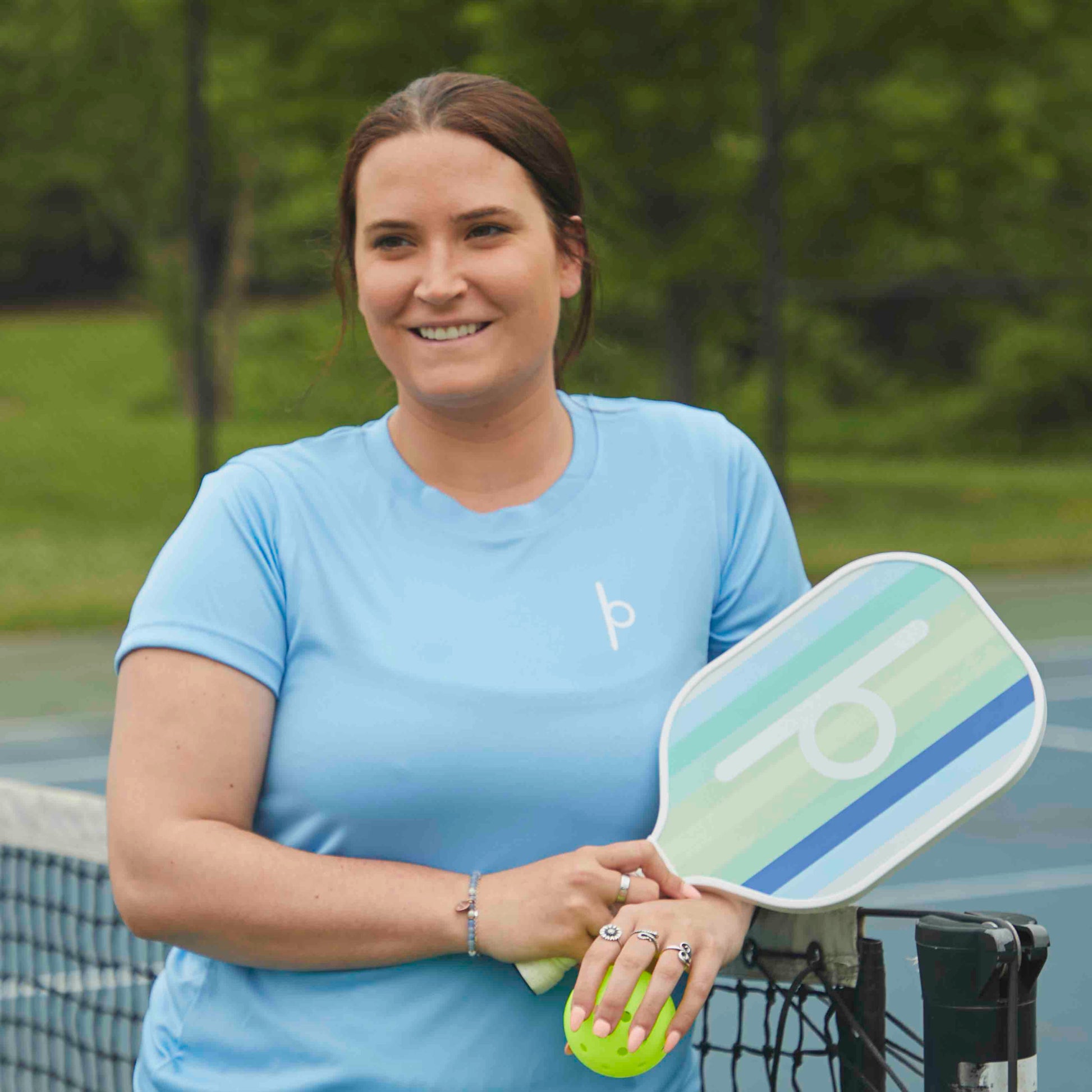 Women's Blue Performance Dri Fit Official Pickleball T-Shirt